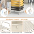 Rolling Storage Cart Organizer with 10 Compartments and 4 Universal Casters - Gallery View 45 of 66